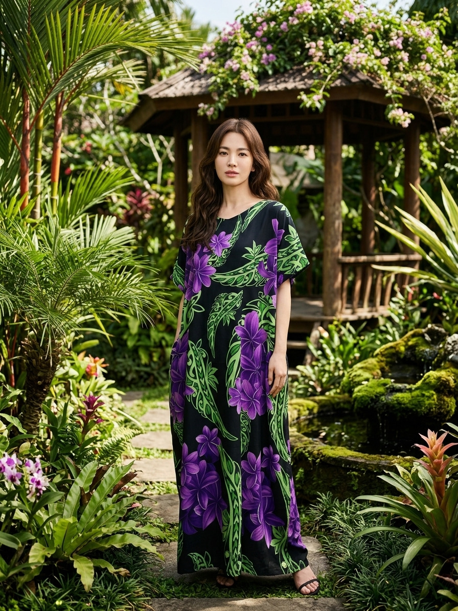 Daster  Bunga Black Sweet Purple